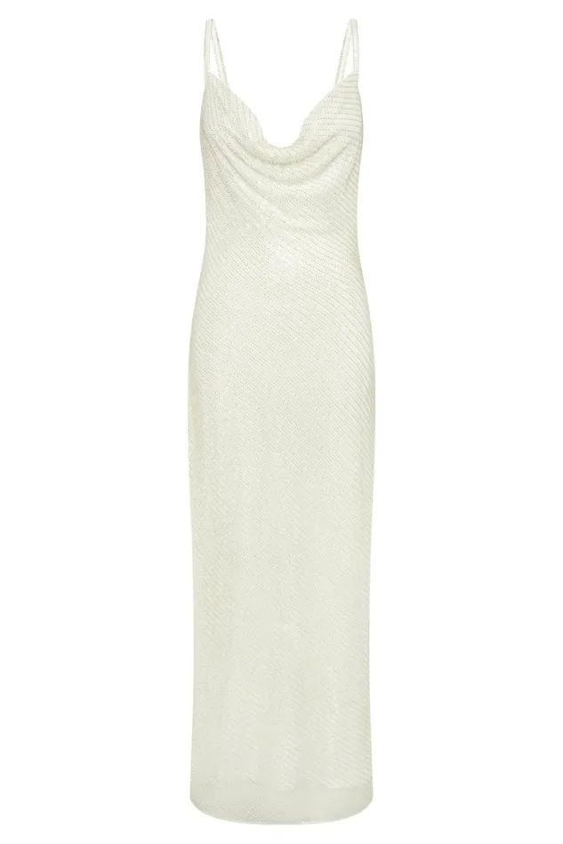 Meshki Maxi Dresses Women Marise Sequin Gown 8211 White White