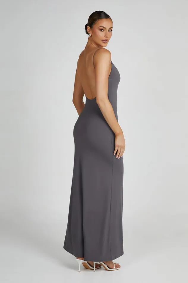 Meshki Maxi Dresses Women Nikkita Recycled Nylon Strappy Maxi Dress 8211 Charcoal Charcoal Meshki Maxi Dresses Women Nikkita Recycled Nylon Strappy Maxi Dress 8211 Charcoal Charcoal