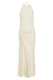 Meshki Maxi Dresses Women Polly Halter Maxi Dress 8211 Bone Bone