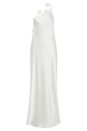 Meshki Maxi Dresses Women Rebecca One Shoulder Rose Maxi Dress 8211 White White