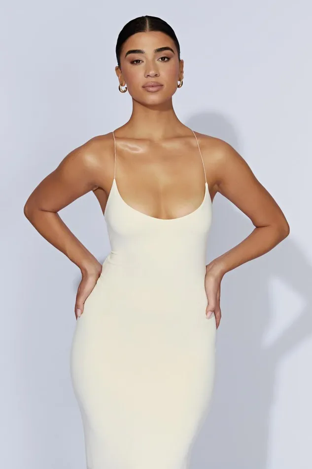 Meshki Maxi Dresses Women Sabine Backless Maxi Dress 8211 Cream Cream