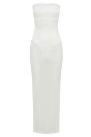 Meshki Maxi Dresses Women Sasha Strapless Maxi Dress 8211 White White