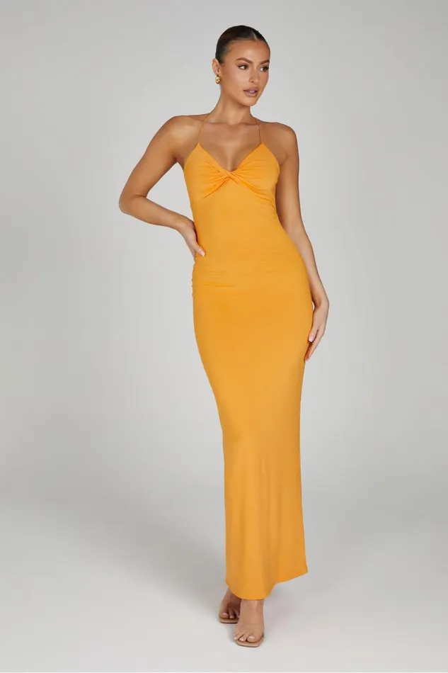 Meshki Maxi Dresses Women Sinead Twist Maxi Dress 8211 Orange Orange