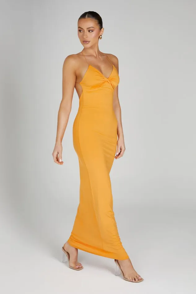 Meshki Maxi Dresses Women Sinead Twist Maxi Dress 8211 Orange Orange