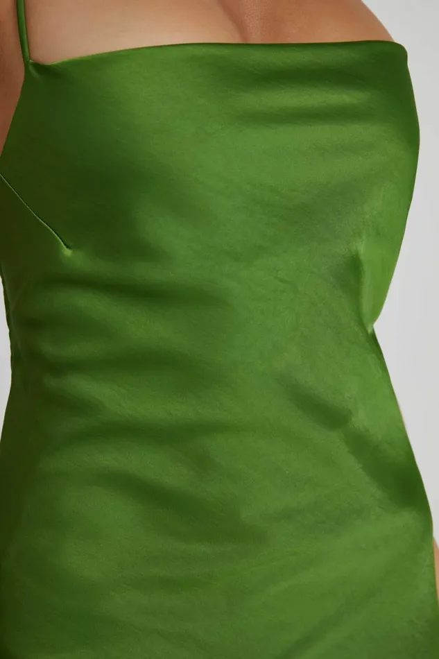 Meshki Maxi Dresses Women Sydney Straight Neck Slip Maxi Dress 8211 Emerald Emerald