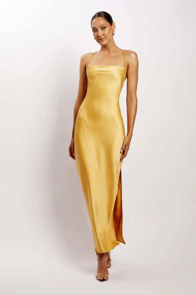 Meshki Maxi Dresses Women Sydney Straight Neck Slip Maxi Dress 8211 Yellow Yellow Meshki Maxi Dresses Women Sydney Straight Neck Slip Maxi Dress 8211 Yellow Yellow