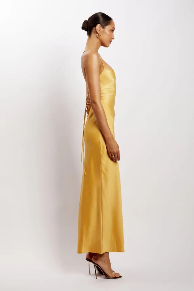 Meshki Maxi Dresses Women Sydney Straight Neck Slip Maxi Dress 8211 Yellow Yellow