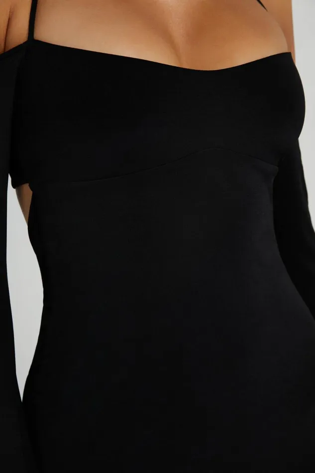 Meshki Maxi Dresses Women Tia Slinky Off Shoulder Maxi Dress 8211 Black Black
