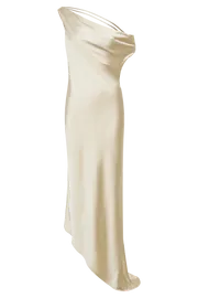 Meshki Maxi Dresses Women Yvette Slip Maxi Dress With Asymmetrical Hem 8211 Gold Gold