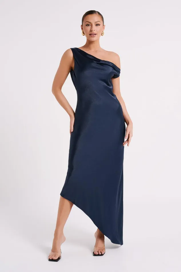 Meshki Maxi Dresses Women Yvette Slip Maxi Dress With Asymmetrical Hem 8211 Navy Navy Meshki Maxi Dresses Women Yvette Slip Maxi Dress With Asymmetrical Hem 8211 Navy Navy