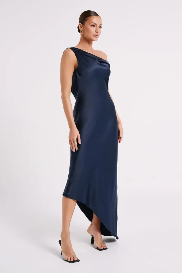 Meshki Maxi Dresses Women Yvette Slip Maxi Dress With Asymmetrical Hem 8211 Navy Navy