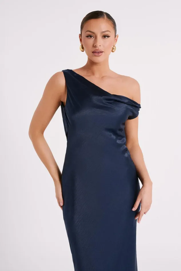 Meshki Maxi Dresses Women Yvette Slip Maxi Dress With Asymmetrical Hem 8211 Navy Navy