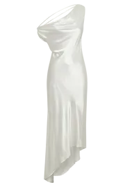Meshki Maxi Dresses Women Yvette Slip Maxi Dress With Asymmetrical Hem 8211 White White