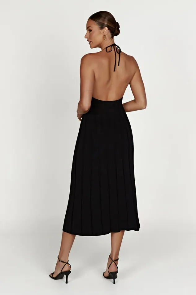 Meshki Midi Dresses Women Adrienne Halter Neck Midi Dress 8211 Black Black