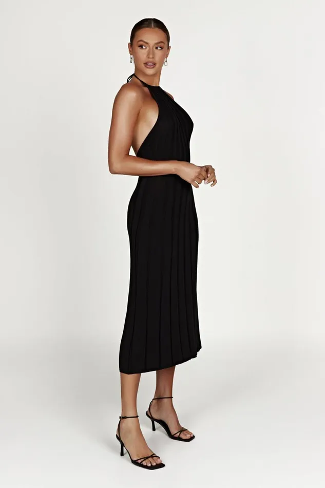 Meshki Midi Dresses Women Adrienne Halter Neck Midi Dress 8211 Black Black