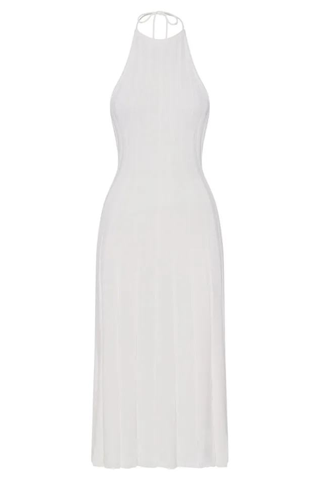 Meshki Midi Dresses Women Adrienne Halter Neck Midi Dress 8211 White White