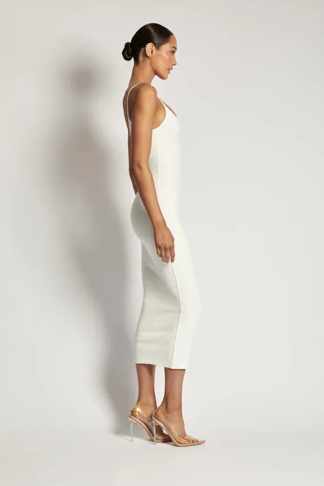 Meshki Midi Dresses Women Alexis Ribbed Cami Midi Dress 8211 White White Meshki Midi Dresses Women Alexis Ribbed Cami Midi Dress 8211 White White