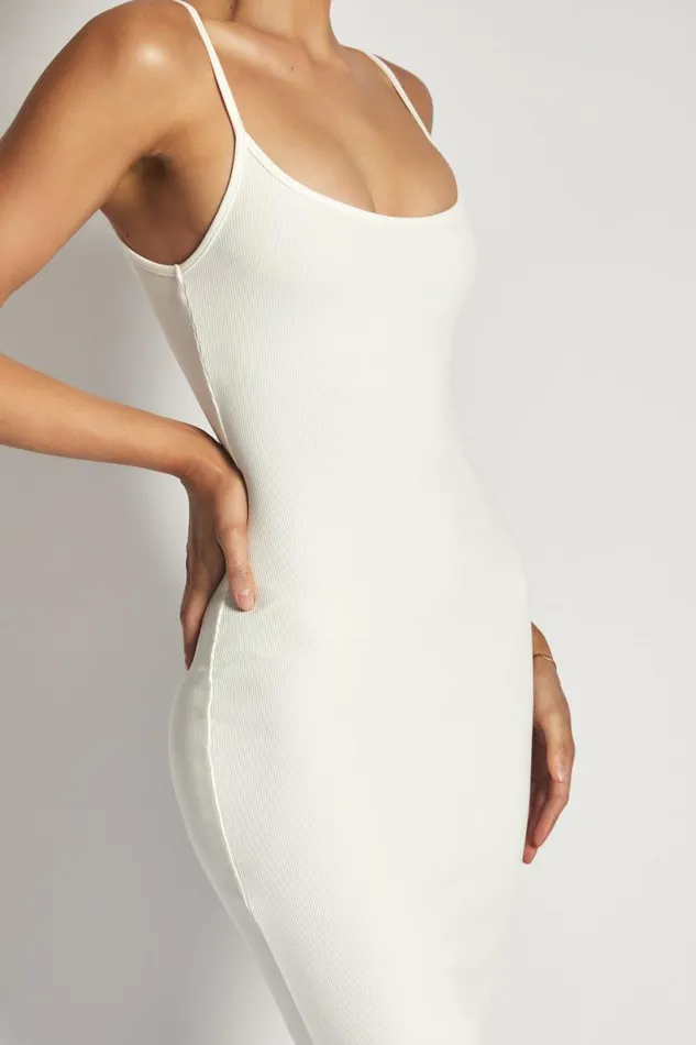 Meshki Midi Dresses Women Alexis Ribbed Cami Midi Dress 8211 White White Meshki Midi Dresses Women Alexis Ribbed Cami Midi Dress 8211 White White