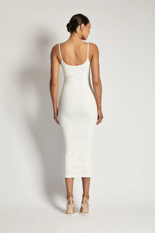 Meshki Midi Dresses Women Alexis Ribbed Cami Midi Dress 8211 White White Meshki Midi Dresses Women Alexis Ribbed Cami Midi Dress 8211 White White
