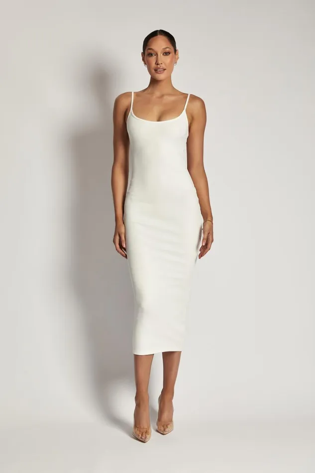 Meshki Midi Dresses Women Alexis Ribbed Cami Midi Dress 8211 White White Meshki Midi Dresses Women Alexis Ribbed Cami Midi Dress 8211 White White