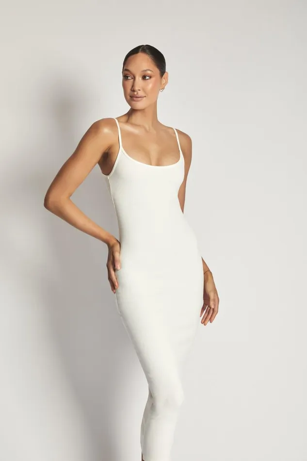 Meshki Midi Dresses Women Alexis Ribbed Cami Midi Dress 8211 White White Meshki Midi Dresses Women Alexis Ribbed Cami Midi Dress 8211 White White