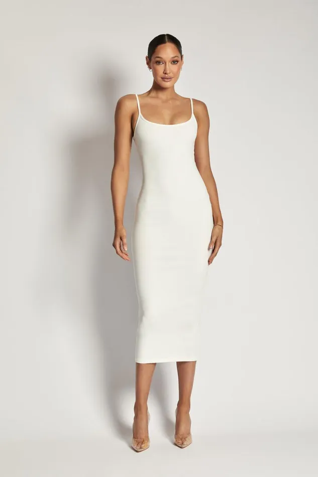 Meshki Midi Dresses Women Alexis Ribbed Cami Midi Dress 8211 White White Meshki Midi Dresses Women Alexis Ribbed Cami Midi Dress 8211 White White