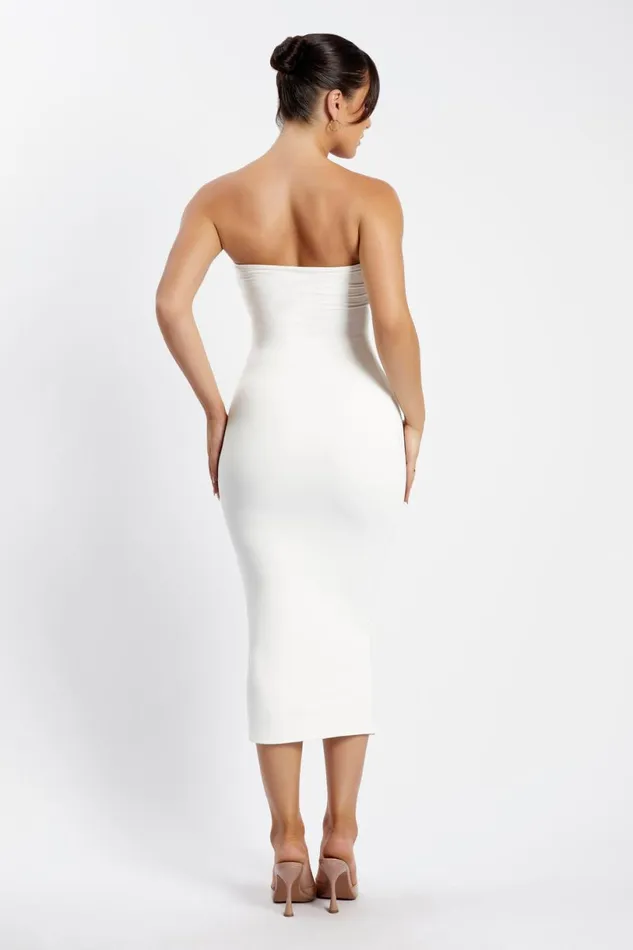 Meshki Midi Dresses Women Cassidy Strapless Midi Dress 8211 White White