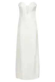 Meshki Midi Dresses Women Chantelle Liquid Satin Midi Dress 8211 White White Meshki Midi Dresses Women Chantelle Liquid Satin Midi Dress 8211 White White
