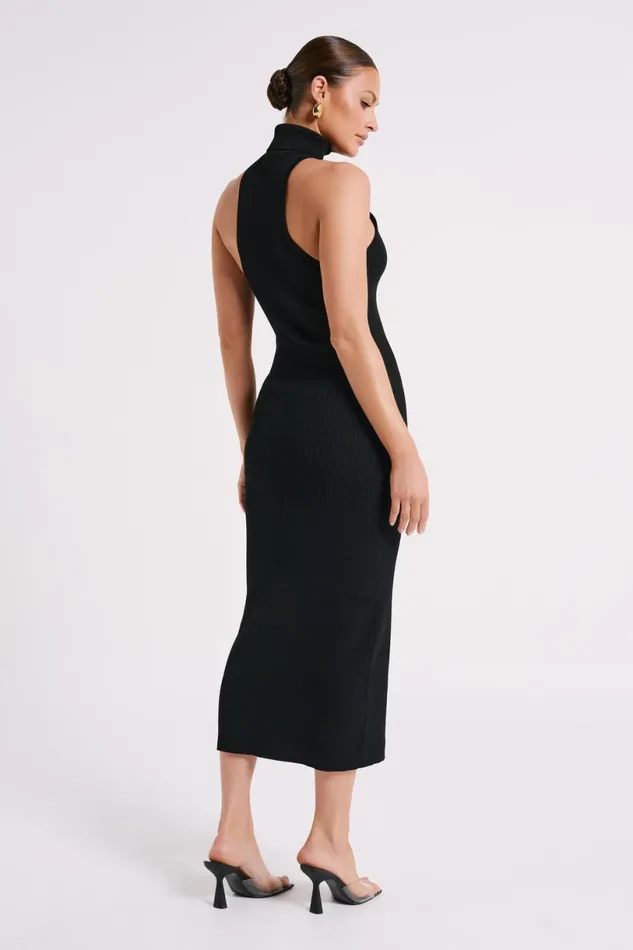 Meshki Midi Dresses Women Connie Turtleneck Knit Midi Dress 8211 Black Black