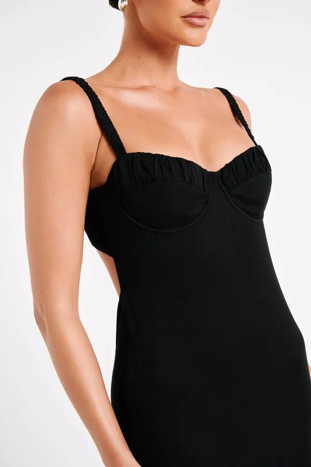 Meshki Midi Dresses Women Constance Cupped Midi Dress 8211 Black Black