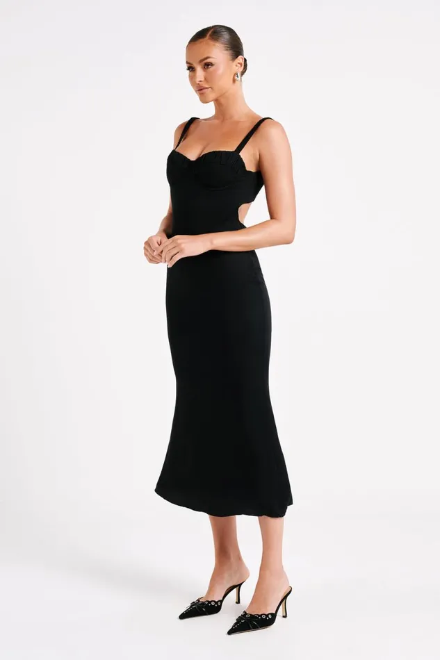 Meshki Midi Dresses Women Constance Cupped Midi Dress 8211 Black Black