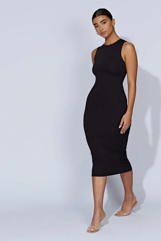 Meshki Midi Dresses Women Jill Sleeveless Tank Midi Dress 8211 Black Black