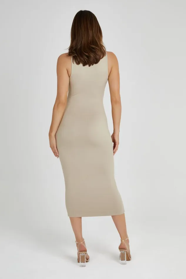 Meshki Midi Dresses Women Jill Sleeveless Tank Midi Dress 8211 Taupe Taupe