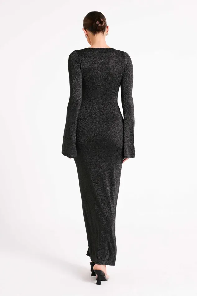 Meshki Midi Dresses Women Kamila Long Sleeve Midi Dress 8211 Black Black