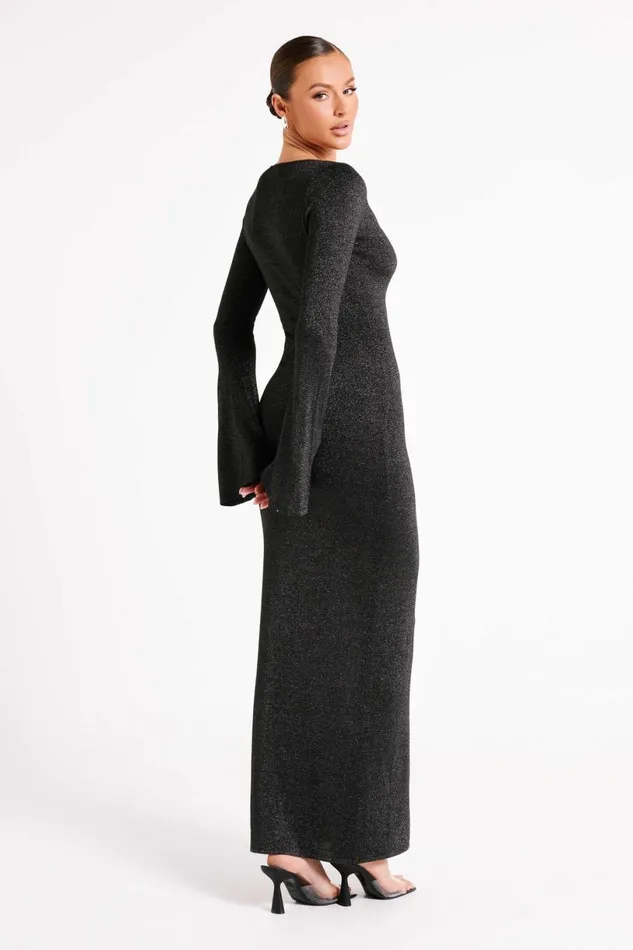 Meshki Midi Dresses Women Kamila Long Sleeve Midi Dress 8211 Black Black