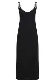 Meshki Midi Dresses Women Leana Linen Backless Midi Dress 8211 Black Black
