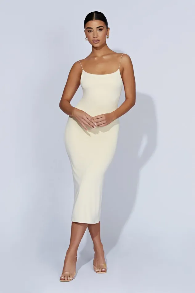 Meshki Midi Dresses Women Lexia Scoop Low Neck Midi Dress 8211 Cream Cream Meshki Midi Dresses Women Lexia Scoop Low Neck Midi Dress 8211 Cream Cream