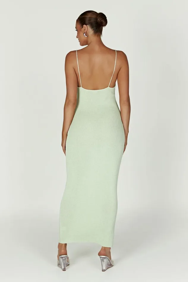 Meshki Midi Dresses Women Magnolia Knit Midi Dress 8211 Pistachio Green Pistachiogreen