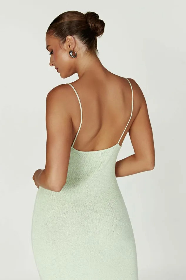 Meshki Midi Dresses Women Magnolia Knit Midi Dress 8211 Pistachio Green Pistachiogreen