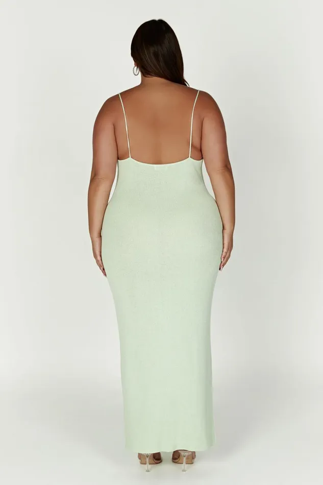 Meshki Midi Dresses Women Magnolia Knit Midi Dress 8211 Pistachio Green Pistachiogreen