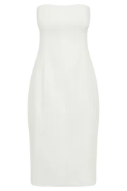 Meshki Midi Dresses Women Marianne Strapless Crepe Midi Dress 8211 White White