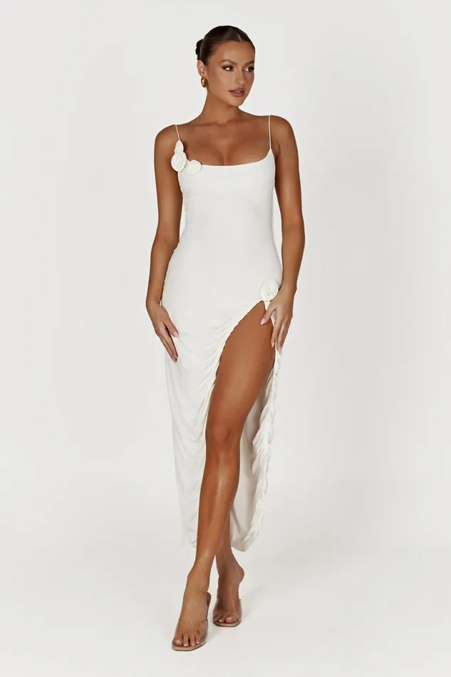 Meshki Midi Dresses Women Nevaeh Rose Midi Dress 8211 White White