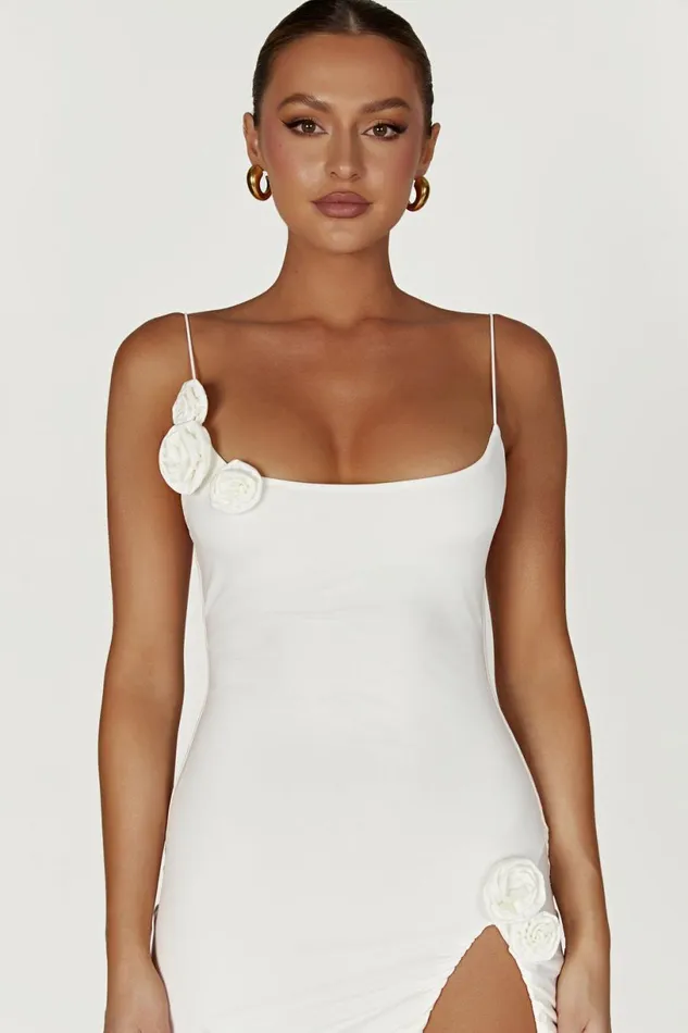 Meshki Midi Dresses Women Nevaeh Rose Midi Dress 8211 White White