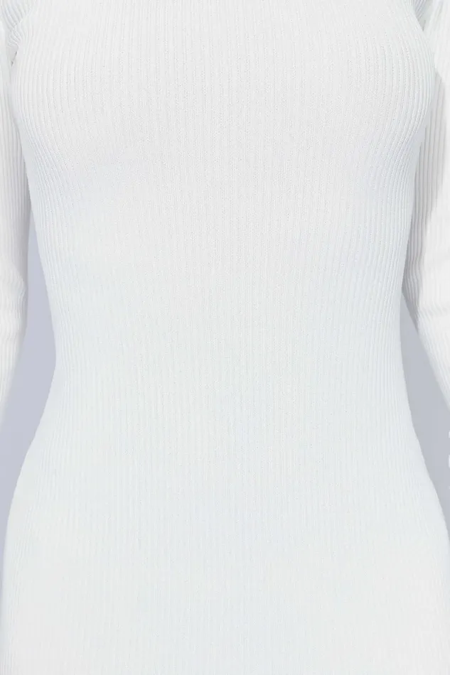 Meshki Midi Dresses Women Rowen Long Sleeve Midi Dress 8211 White White