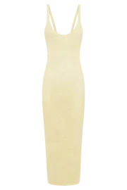 Meshki Midi Dresses Women Shae Scoop Neck Knit Midi Dress 8211 Lemon Lemon