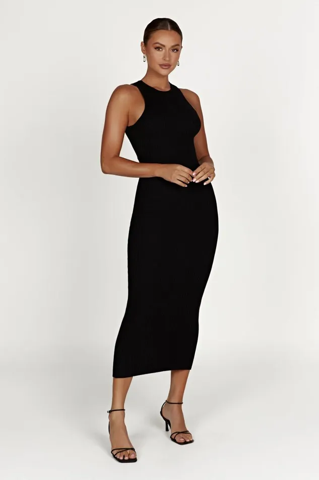 Meshki Midi Dresses Women Sienna Knit Midi Dress 8211 Black Black
