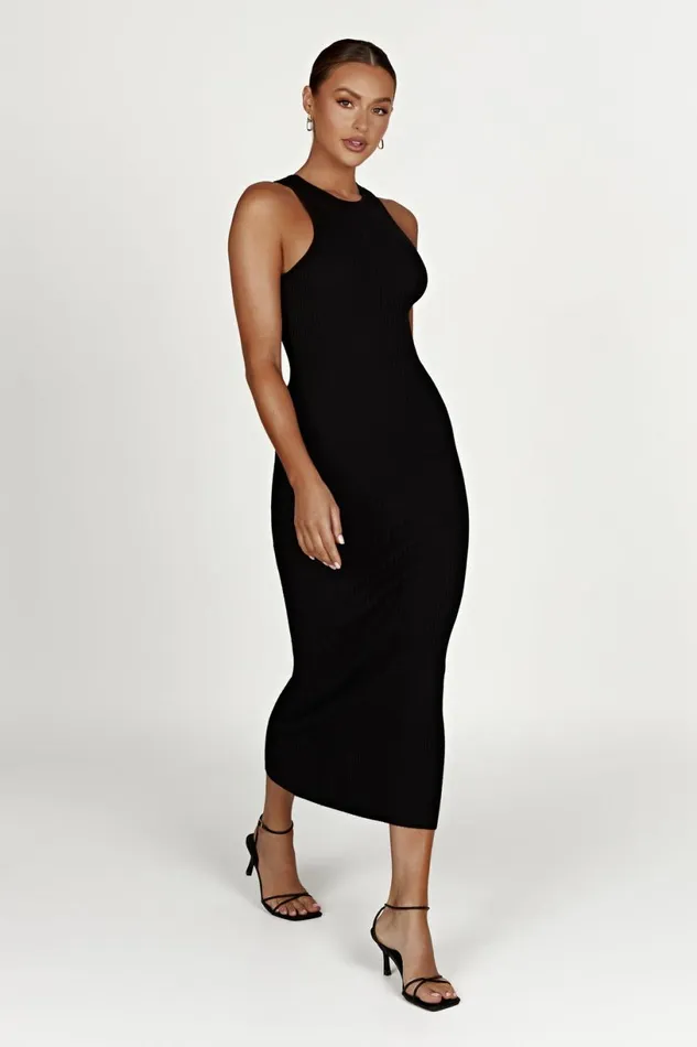 Meshki Midi Dresses Women Sienna Knit Midi Dress 8211 Black Black