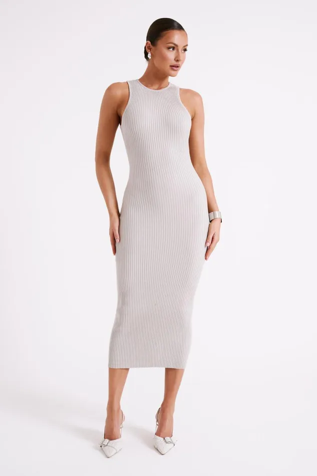 Meshki Midi Dresses Women Sienna Knit Midi Dress 8211 Grey Grey