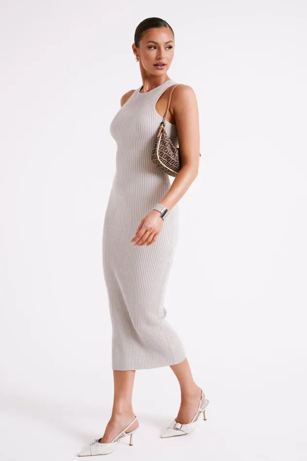Meshki Midi Dresses Women Sienna Knit Midi Dress 8211 Grey Grey