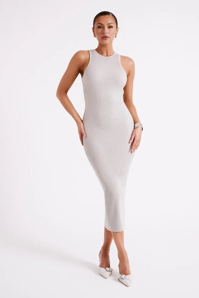 Meshki Midi Dresses Women Sienna Knit Midi Dress 8211 Grey Grey